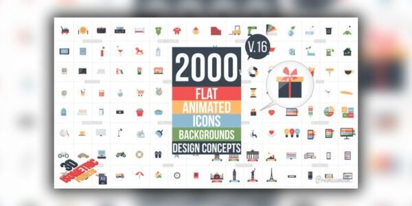 Flat Animated Icons Library